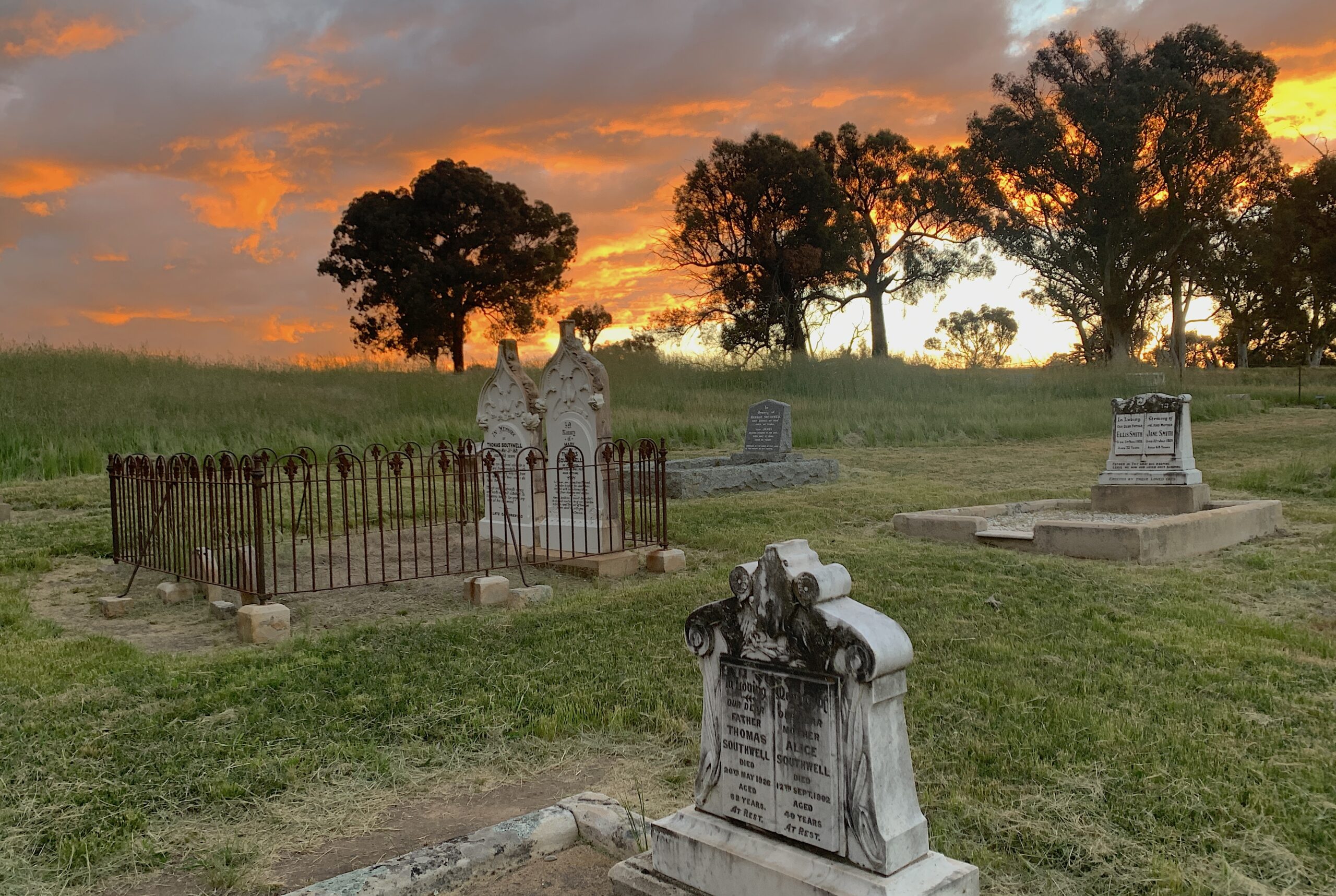 Weetangera Cemetery sunset